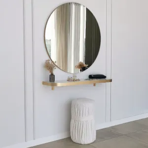 Kalune Design Okrúhle nástenné zrkadlo Zlaté 90 cm zlaté