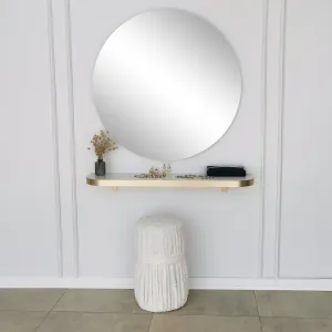 Kalune Design Okrúhle nástenné zrkadlo Zlaté 90 cm zlaté