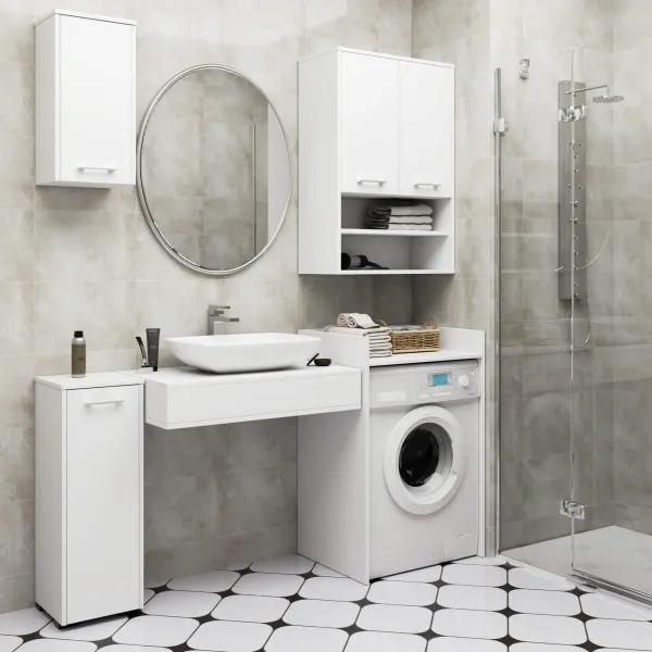 Ak furniture Koupelnová skříňka nad pračku FIN II bílá
