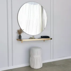 Kalune Design Okrúhle nástenné zrkadlo Zlaté 90 cm zlaté