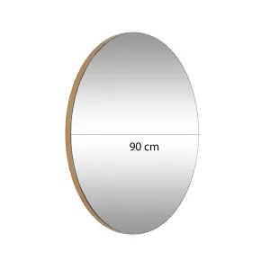 Kalune Design Okrúhle nástenné zrkadlo Zlaté 90 cm zlaté