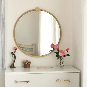 Kalune Design Okrúhle nástenné zrkadlo Lakar 60 cm zlaté
