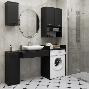 Ak furniture Koupelnová skříňka nad pračku FIN II černá
