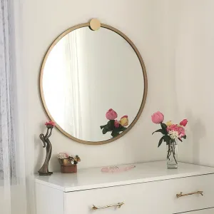 Kalune Design Okrúhle nástenné zrkadlo Lakar 60 cm zlaté