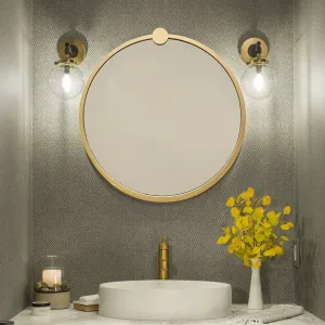 Kalune Design Okrúhle nástenné zrkadlo Lakar 60 cm zlaté