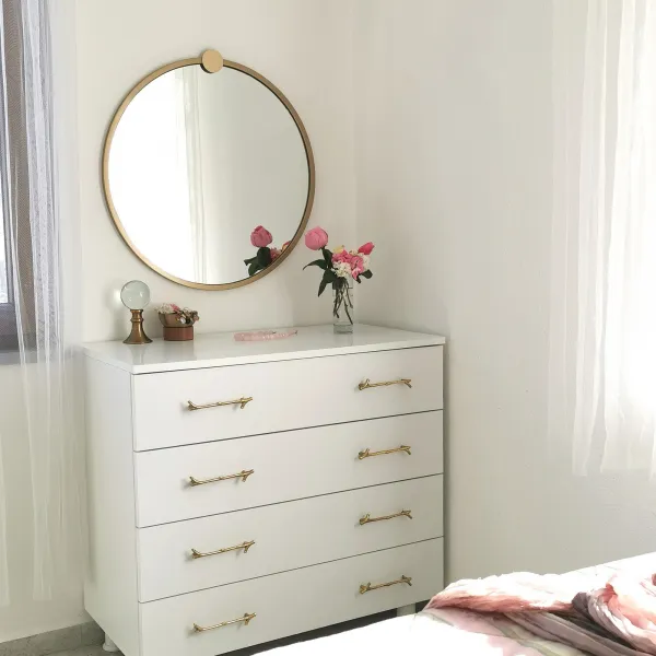 Kalune Design Okrúhle nástenné zrkadlo Lakar 60 cm zlaté