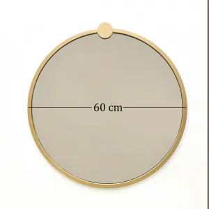 Kalune Design Okrúhle nástenné zrkadlo Lakar 60 cm zlaté