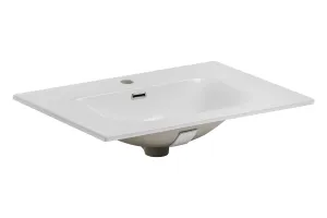 Comad Závesná skrinka Luxor Black so zápustným umývadlom 70 cm čierna