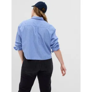 GAP LS CROPPED POPLIN Dámska košeľa, svetlomodrá, veľkosť