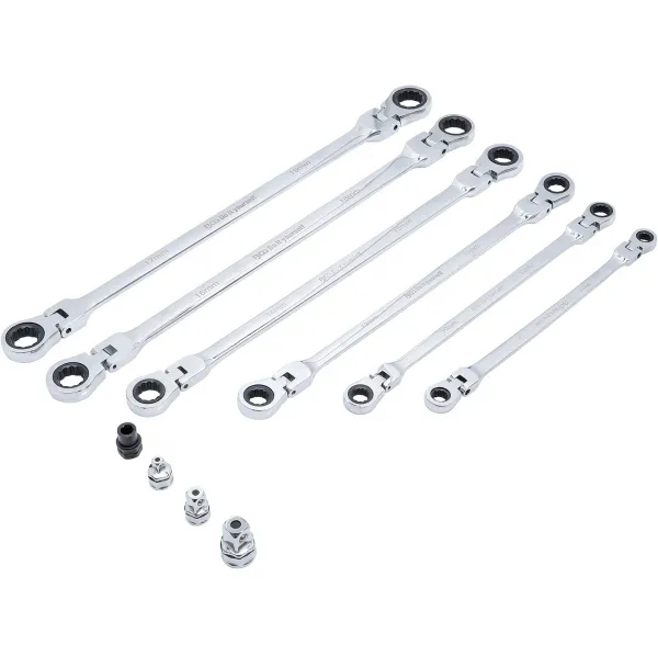 BGS Technics Sada obojstranných račňových kĺbových kľúčov , 8 - 19 mm , 10-dielna