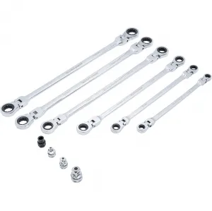 BGS Technics Sada obojstranných račňových kĺbových kľúčov , 8 - 19 mm , 10-dielna