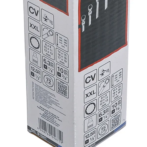 BGS Technics Sada obojstranných račňových kĺbových kľúčov , 8 - 19 mm , 10-dielna