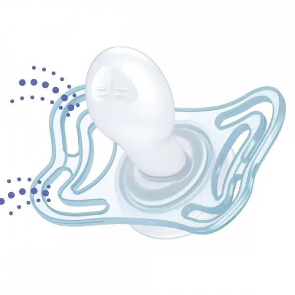 CHICCO Cumlík Physio Light silikónový 2-6m dievča - vtáčik/tukan 2 ks