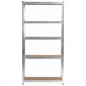 Ak furniture Kovový regál REGMET 90x40x180 cm stříbrný