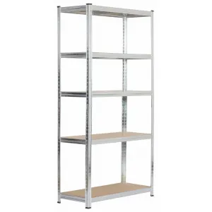 Ak furniture Kovový regál REGMET 90x40x180 cm stříbrný