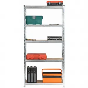 Ak furniture Kovový regál REGMET 90x40x180 cm stříbrný