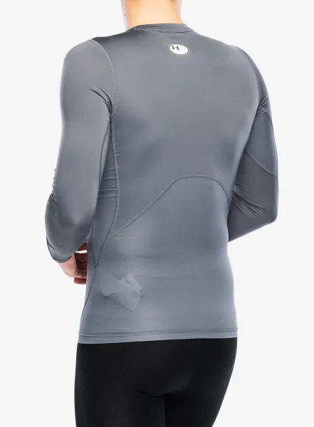 Mikina Under Armour HeatGear Long Sleeve - castlerock/white