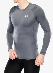 Mikina Under Armour HeatGear Long Sleeve - castlerock/white