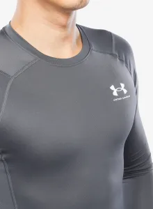 Mikina Under Armour HeatGear Long Sleeve - castlerock/white
