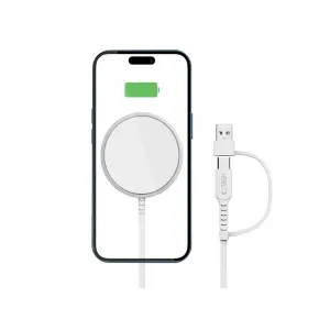 Tech-Protect A44 MagSafe bezdrôtová nabíjačka 15W, biela