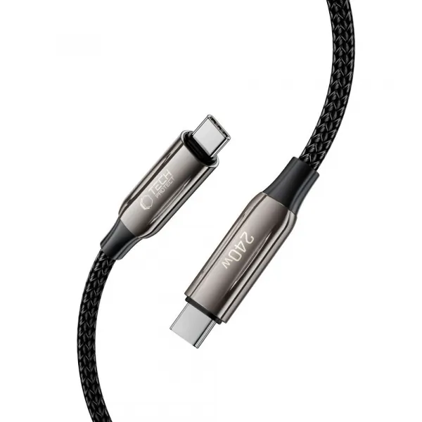 Tech-Protect UltraBoost kábel USB-C, PD240W/QC4.0, 2 m, čierny