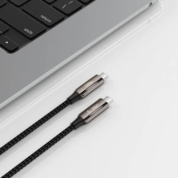 Tech-Protect UltraBoost kábel USB-C, PD240W/QC4.0, 2 m, čierny