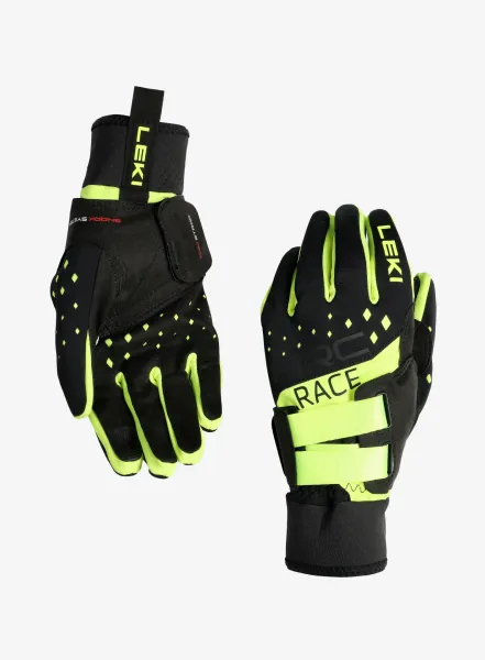 Rukavice Leki HRC Race Shark - black/neonyellow