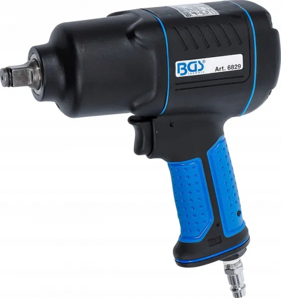 BGS Technics Sada pneumatického rázového uťahováku 1200 Nm 1/2" a nadstavcov - 16 dielna