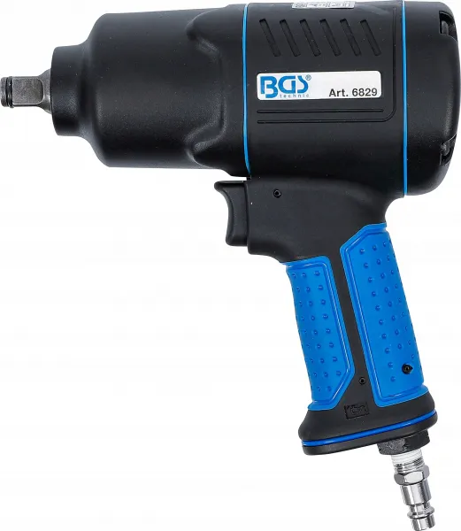 BGS Technics Sada pneumatického rázového uťahováku 1200 Nm 1/2" a nadstavcov - 16 dielna