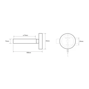 SAPHO - X-ROUND držák fénu, chrom XR001