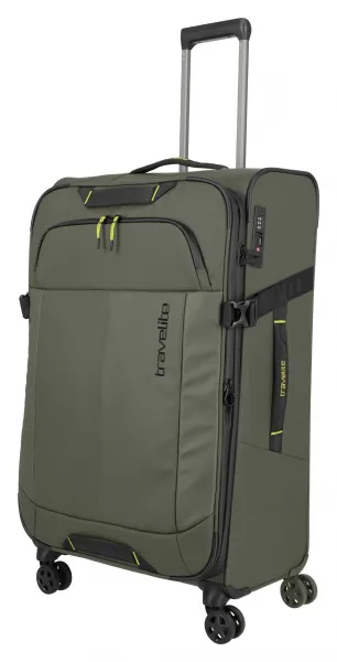 Veľký textilný kufor na kolieskach Travelite Briize L Khaki