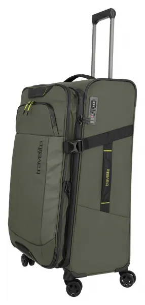 Veľký textilný kufor na kolieskach Travelite Briize L Khaki