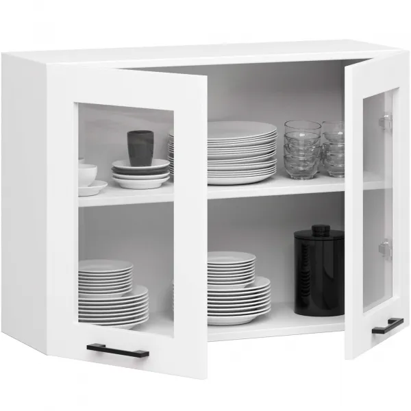 Ak furniture Závesná kuchynská skrinka OLIVIE W 80x58 cm matná biela