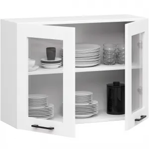 Ak furniture Závesná kuchynská skrinka OLIVIE W 80x58 cm matná biela