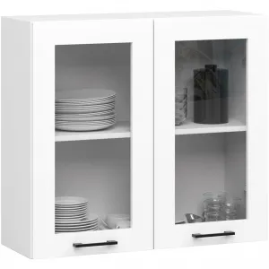 Ak furniture Kuchyňská linka Olivie H720 1,8 m prosklená bílá/dub sonoma