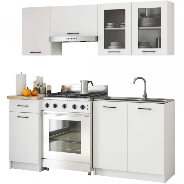 Ak furniture Závesná kuchynská skrinka OLIVIE W 80x58 cm matná biela