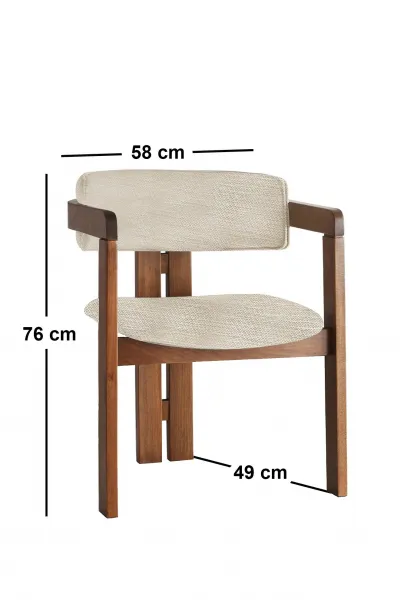 Kalune Design Jedálenská stolička CO z masívu svetlosivá/orech