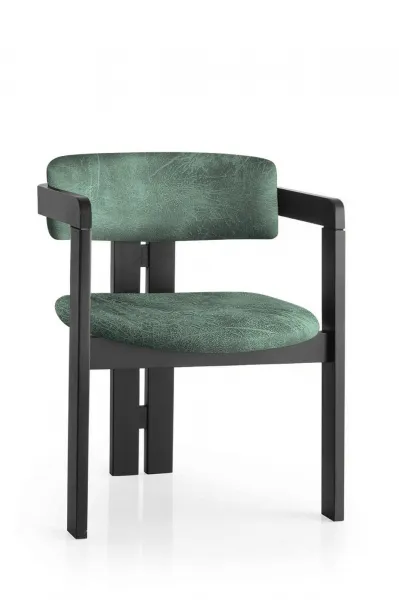 Kalune Design Jedálenská stolička CO z masívu zelená/čierna