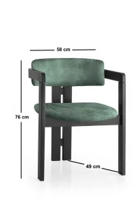 Kalune Design Jedálenská stolička CO z masívu zelená/čierna