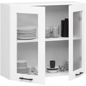 Ak furniture Závěsná kuchyňská skříňka OLIVIE W 80x72 cm matná bílá