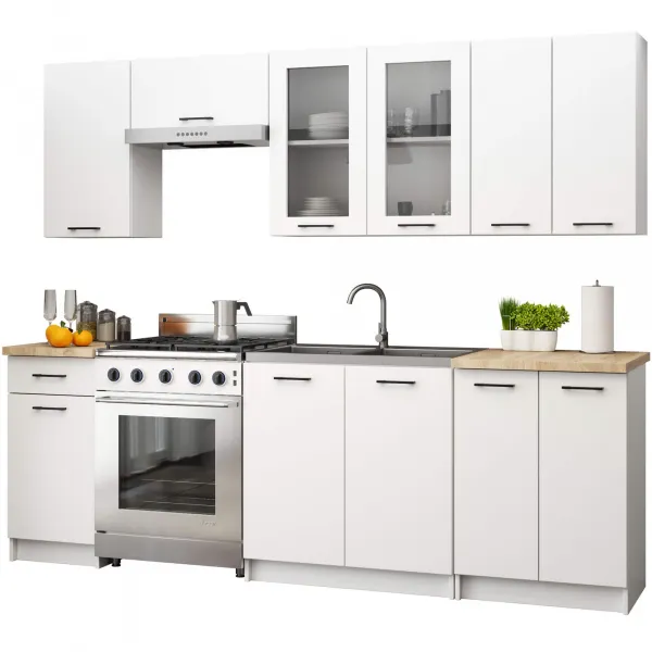 Ak furniture Závěsná kuchyňská skříňka OLIVIE W 80x72 cm matná bílá
