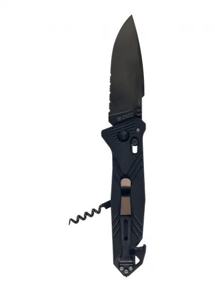 Skladací nôž TB Outdoor CAC Serration - black