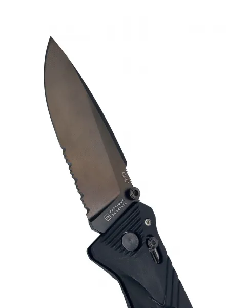 Skladací nôž TB Outdoor CAC Serration - black
