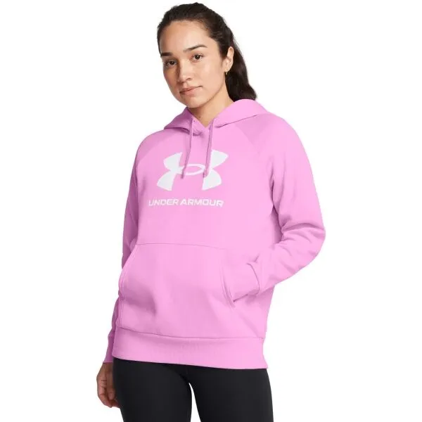 Dámska zateplená mikina s kapucňou UNDER ARMOUR UA Rival Fleece Big Logo Hdy-PNK