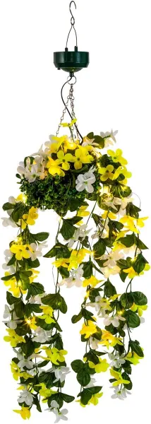 Weltbild Solární závěsná dekorace Magické květy, žlutá