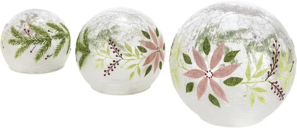 Weltbild LED skleněné koule Winterflowers