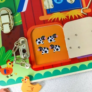 TOOKY TOY Aktivity Board so zámkami Farma