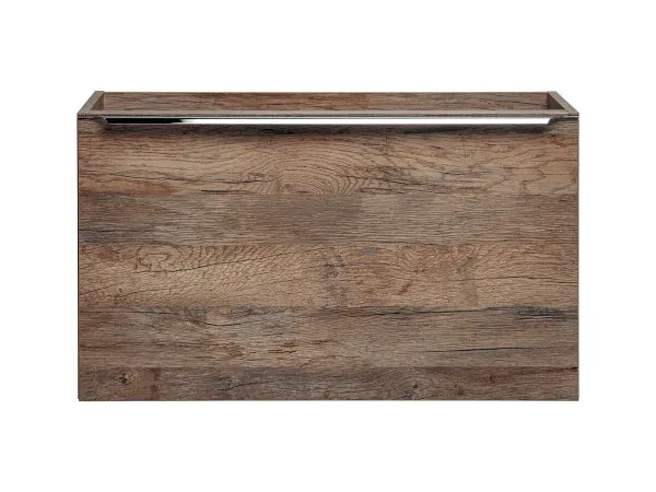 Comad Závesná skrinka Santa Fe s doskou a umývadlom 80 cm dub santa fe vo vintage štýle