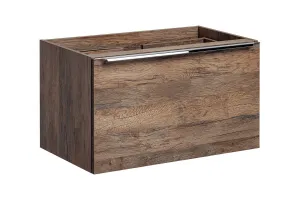 Comad Závesná skrinka Santa Fe s doskou a umývadlom 80 cm dub santa fe vo vintage štýle