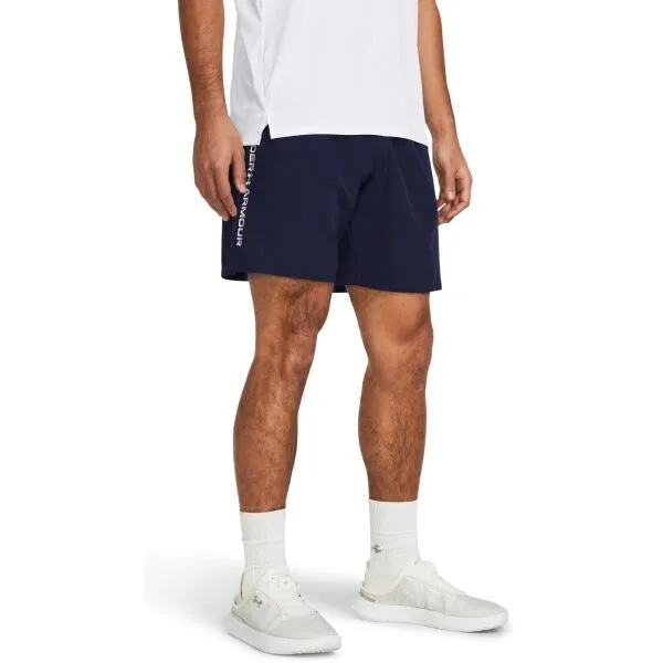 Under Armour WOVEN WORDMARK Pánske krátke nohavice, tmavo modrá, veľkosť